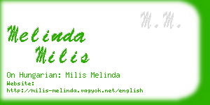 melinda milis business card